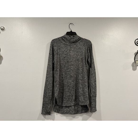 Athleta Uptempo Hoodie Sweatshirt Charcoal Gray No Drawstring Medium M - Picture 1 of 8